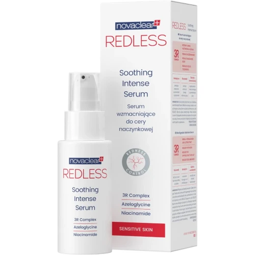 Novaclear Redless Serum wzmacniające do cery naczynkowej, 30 ml - Redukuje zaczerwienienia i wzmacnia naczynka