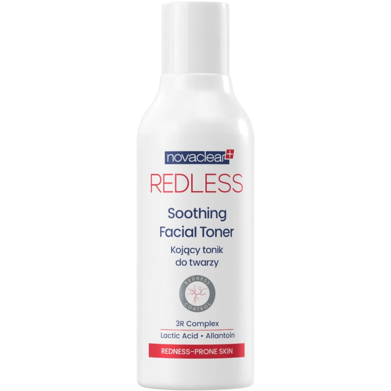 Novaclear Redless Kojący tonik do twarzy, 100 ml - Do pielęgnacji skóry wrażliwej, skłonnej do zaczerwienień, naczynkowej