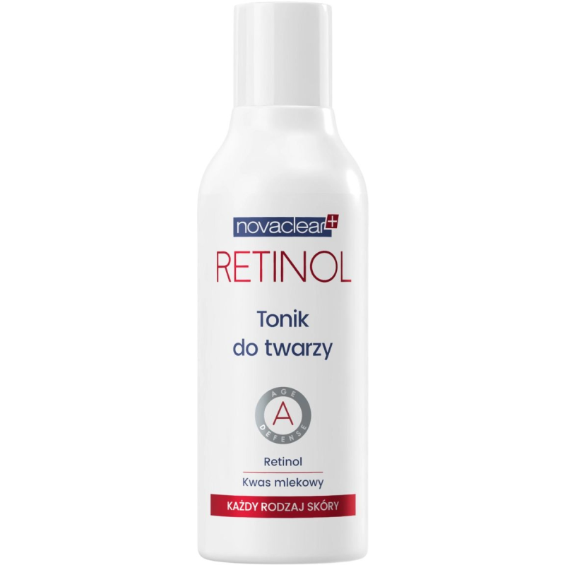 Novaclear Retinol Tonik do twarzy, 100 ml - Tonik do twarzy przywraca skórze prawidłowe pH oraz wspiera wchłanianie składników aktywnych