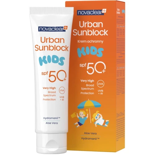 Novaclear Urban Sunblock krem dla dzieci SPF 50+, 125 ml - Dla dzieci od 3 roku życia z ochroną UVA i UVB
