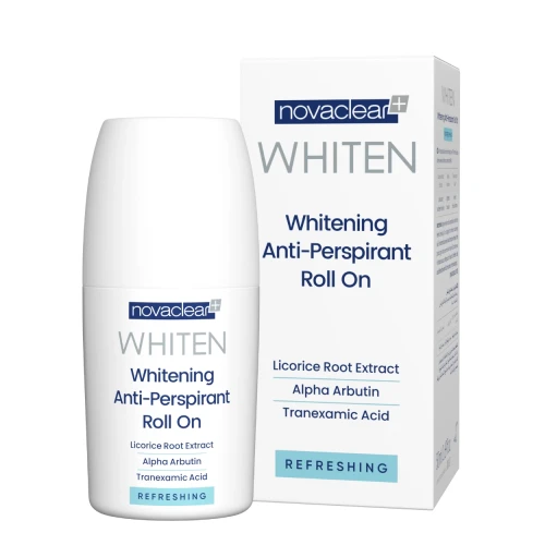 Novaclear Whiten Whitening Roll-on Refreshing, 50 ml - 48-godzinna ochrona przed poceniem i nieprzyjemnym zapachem