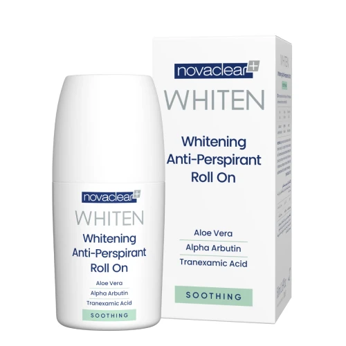 Novaclear Whiten Whitening Roll-on Soothing, 50 ml - Kojący antyperspirant o przyjemnym zapachu
