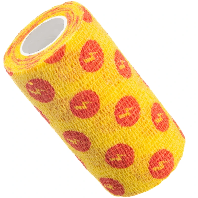 Novama  Autoband Elastyczny bandaż kohezyjny błyskawice 10 cm x 4,5 m, 1 sztuka - Samoprzylepna opaska mocująca bez zapinek