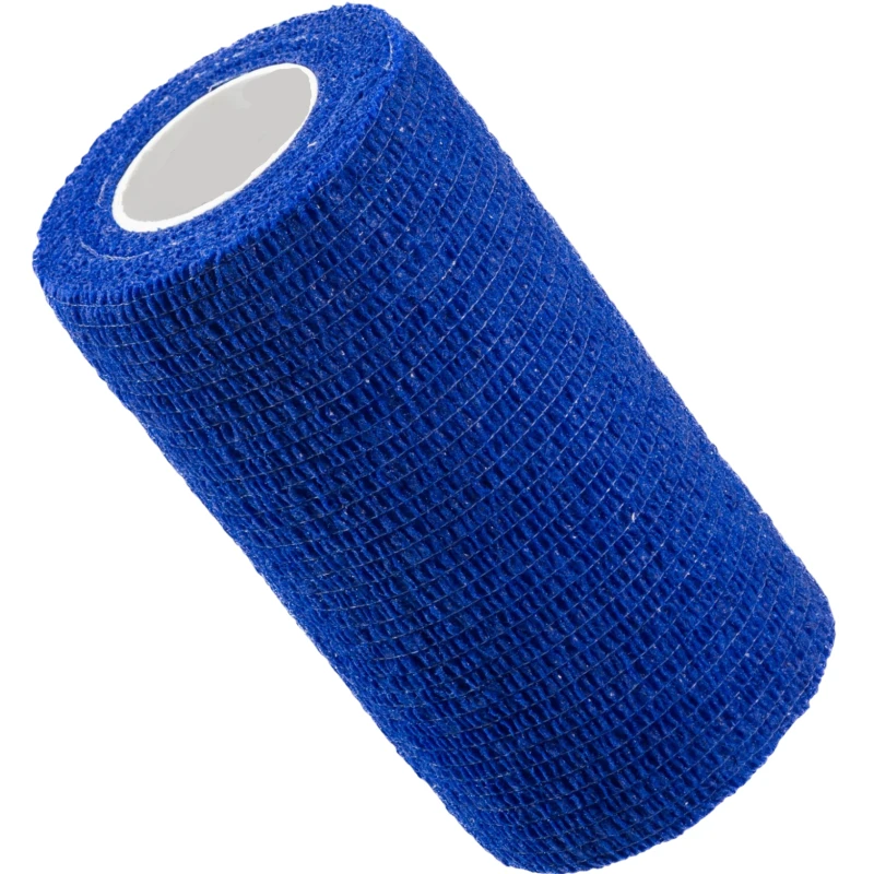 Novama Autoband Elastyczny bandaż kohezyjny niebieski 10 cm x 4,5 m, 1 sztuka - Samoprzylepna opaska mocująca bez zapinek