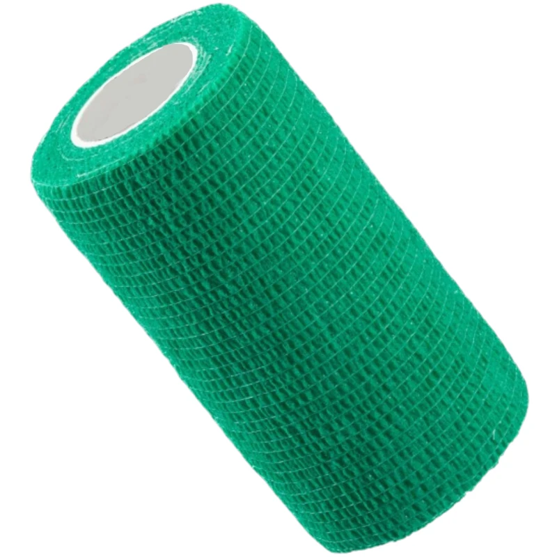 Novama Autoband Elastyczny bandaż kohezyjny zielony 10 cm x 4,5 m, 1 sztuka - Samoprzylepna opaska mocująca bez zapinek