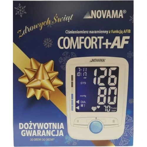 Novama Comfort+ AF I IHB Ciśnieniomierz elektroniczny naramienny, 1 sztuka - Z funkcją wykrywania migotania przedsionków