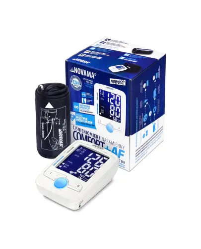 Novama Comfort+ AF I IHB Ciśnieniomierz elektroniczny naramienny, 1 sztuka - Z funkcją wykrywania migotania przedsionków