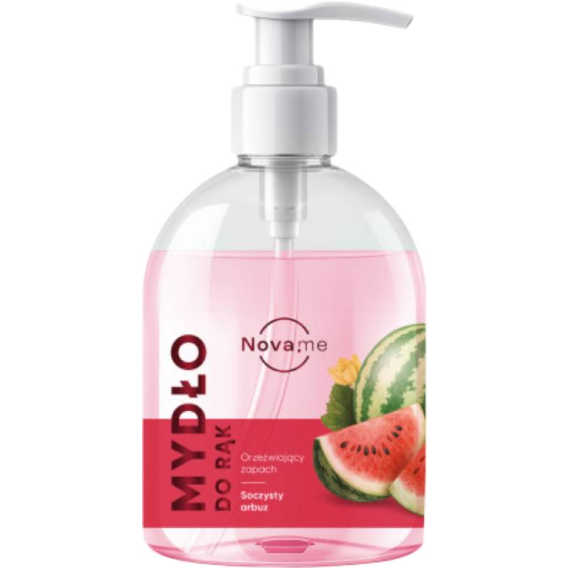 Novame Mydło do rąk Soczysty arbuz, 500 ml - Łagodnie oczyszcza dłonie i chroni przed wysuszeniem