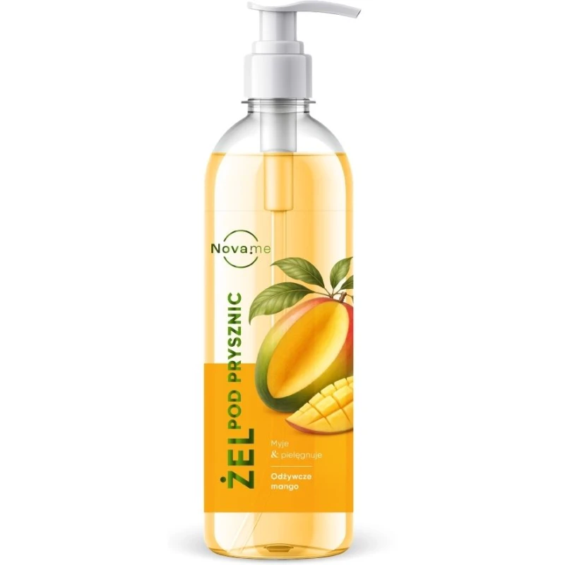 Novame Odżywcze Mango Żel pod prysznic, 500 ml - Tropikalny żel do mycia ciała i kąpieli z ekstraktem z mango