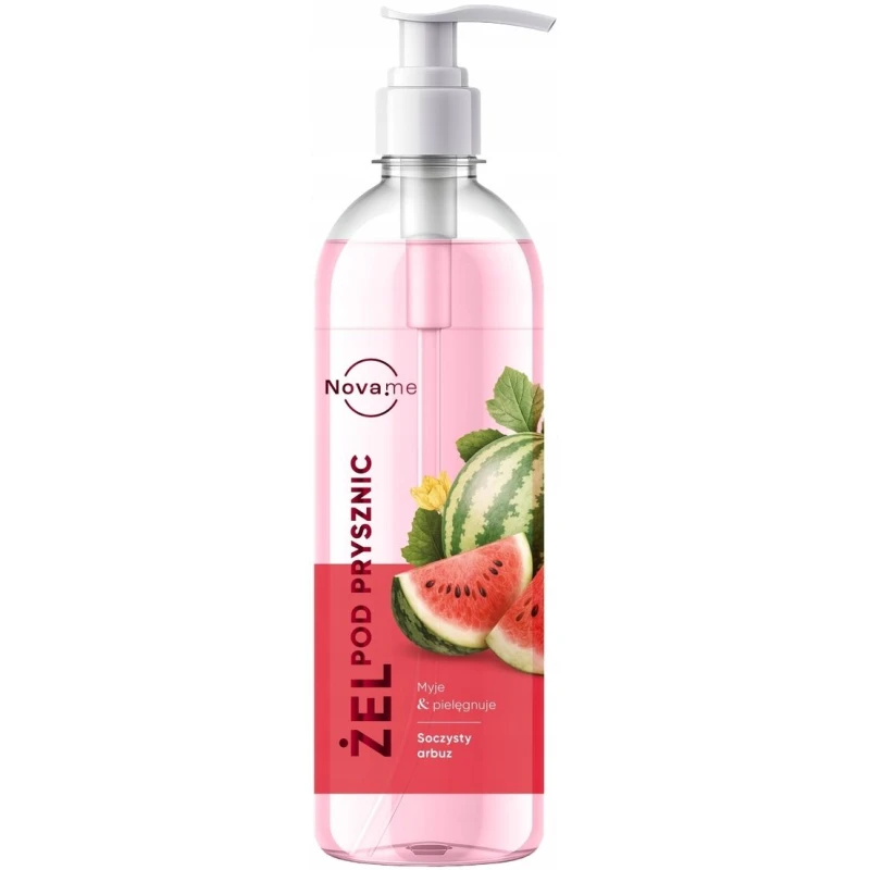 Novame Soczysty Arbuz Żel pod prysznic, 500 ml - Orzeźwiający żel do mycia ciała z ekstraktem z arbuza
