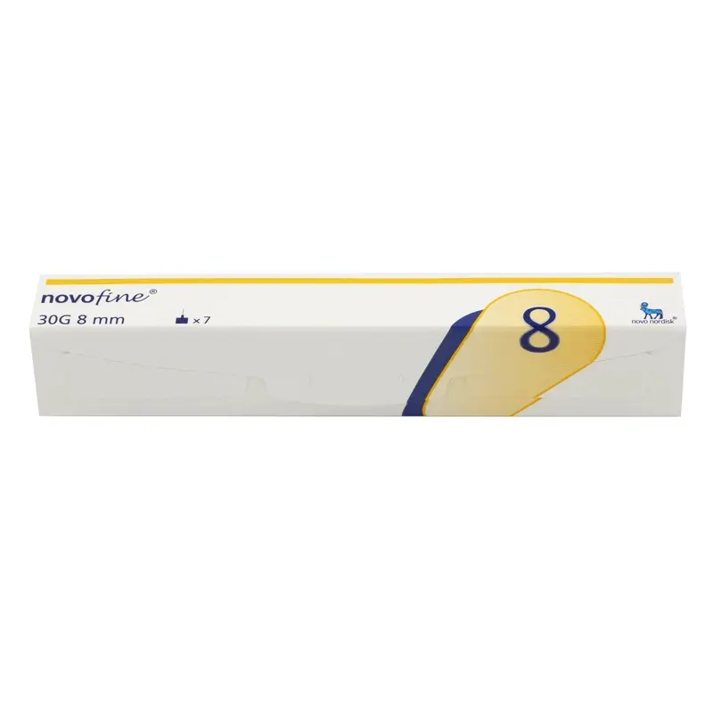 Novofine 30G 0,3 x 8 mm, 7 sztuk - Cienkościenne igły do penów insulinowych
