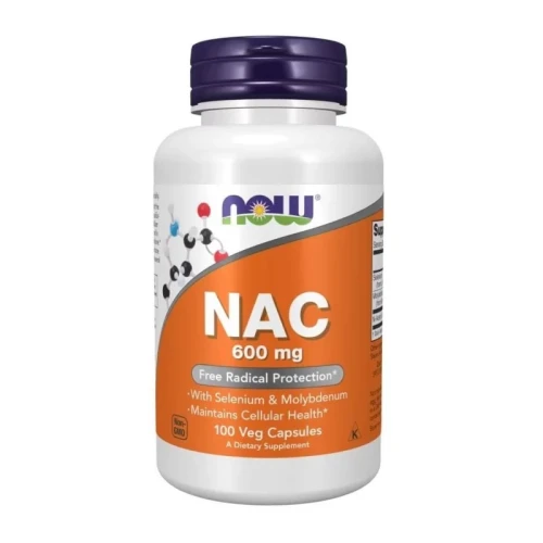 Now Foods NAC with Selenium 600 mg, 100 kapsułek - Silne działanie przeciwutleniające NAC i selenu