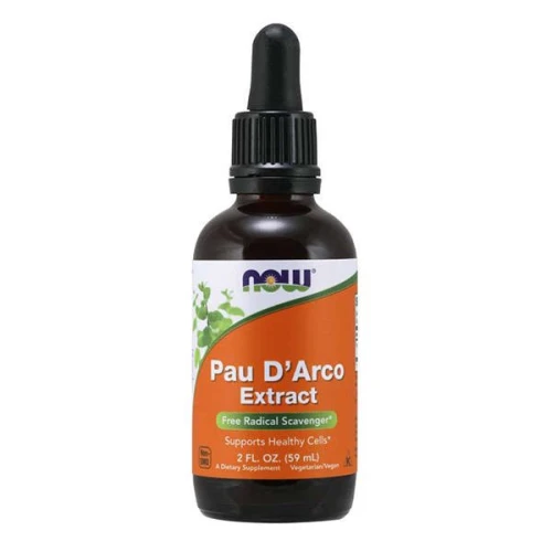 Now Foods Pau D'Arco Extract,  płyn 59 ml - Z kory drzewa Tabebuia, bogatej w składniki bioaktywne