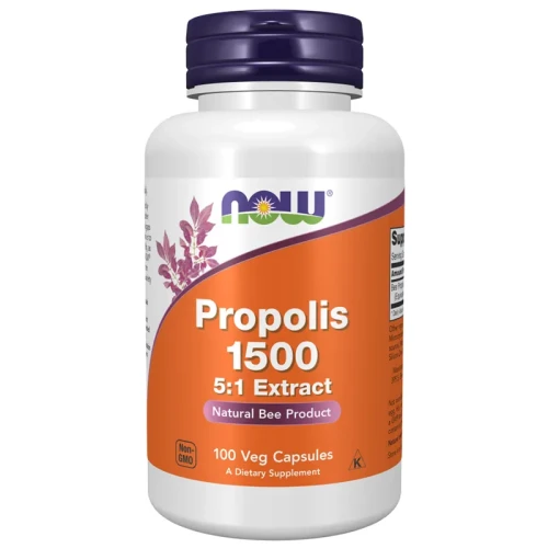 Now Foods Propolis 5:1 Extract 1500 mg, 100 kapsułek - Suplementacja diety w składniki aktywne preparatu