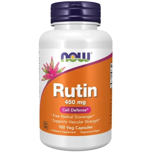 Now Foods Rutin 450 mg, 100 kapsułek - Ze składnikami o działaniu przeciwzapalnym