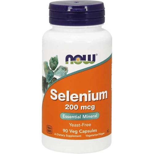 Now Foods Selenium 200 mcg, 90 kapsułek - Ze składnikami dla zdrowych włosów i mocnych paznokci