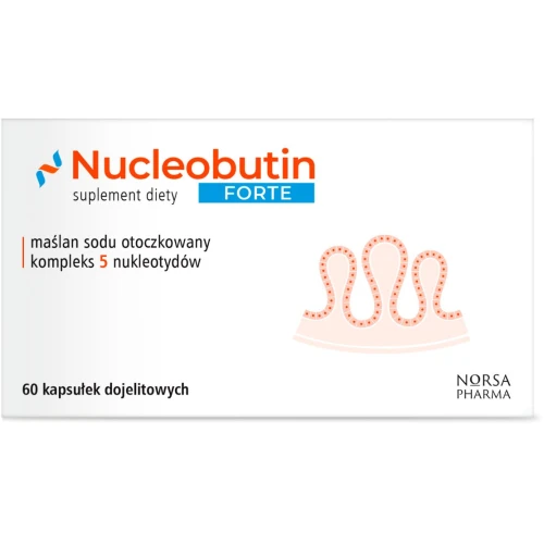 Nucleobutin Forte, 60 kapsułek - Maślan sodu z kompleksem 5 nukleotydów 