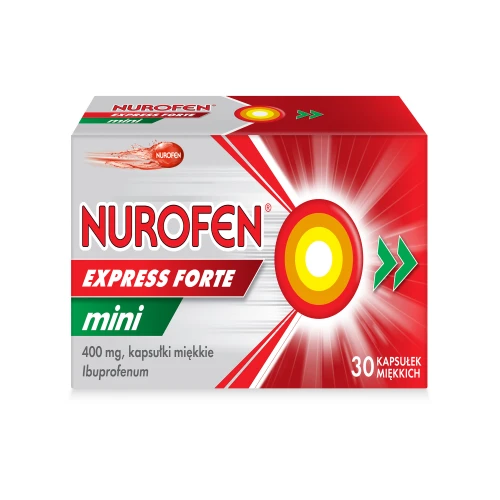 Nurofen Express Forte Mini 400 mg, 30 kapsułek - Kapsułki z ibuprofenem
