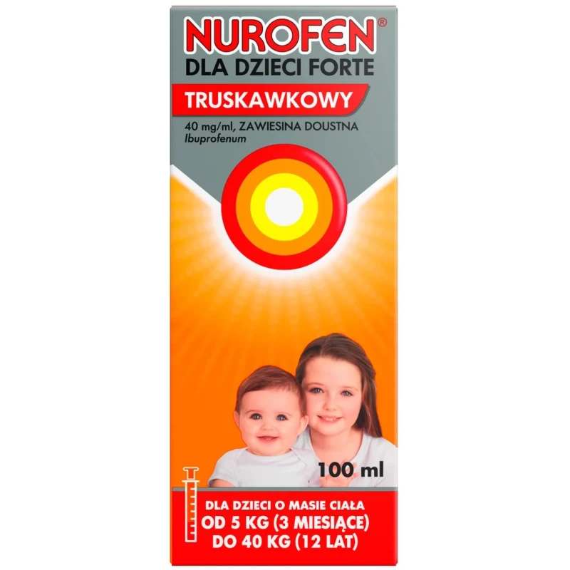 Nurofen dla dzieci Forte truskawkowy zawiesina doustna, 100 ml - O działaniu przeciwbólowym i przeciwzapalnym