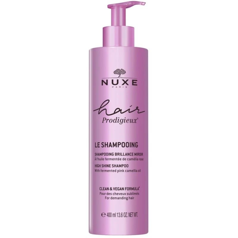 Nuxe Hair Prodigieux Szampon nabłyszczający, 400 ml - Delikatny zapach i bezpieczna formuła dla każdego rodzaju włosów