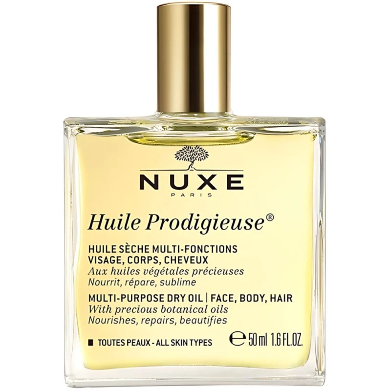 Nuxe Huile Prodigieuse Suchy olejek do pielęgnacji ciała, twarzy i włosów, 50 ml  - Odżywia, regeneruje i zmiękcza skórę oraz włosy