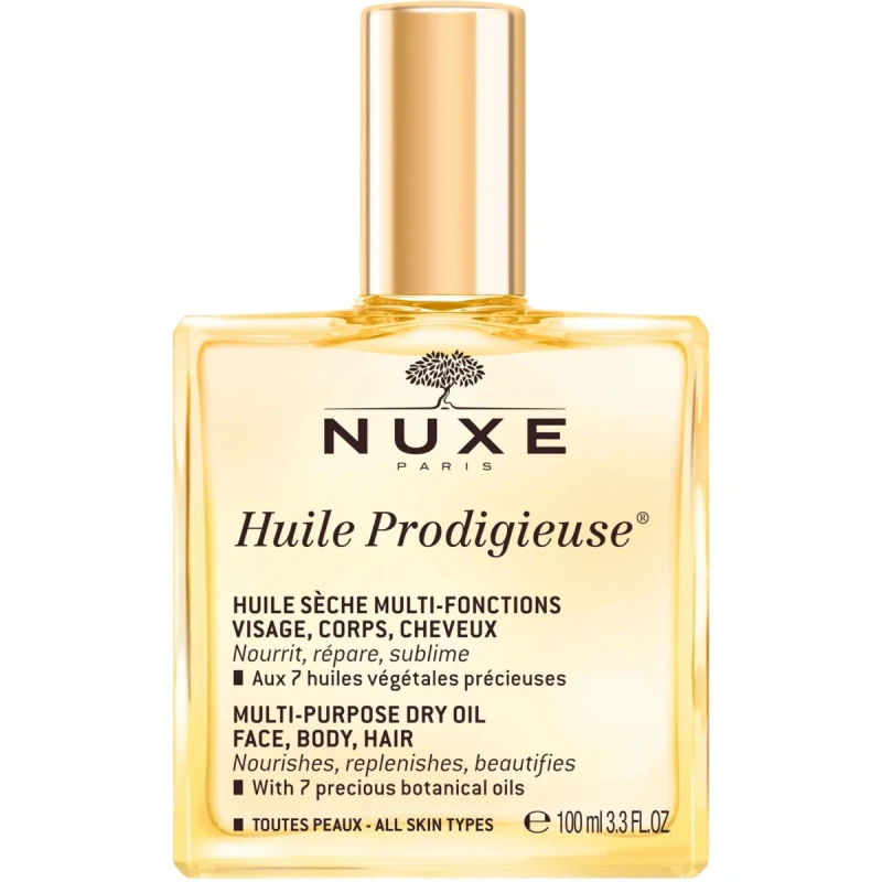 Nuxe Huile Prodigieuse Suchy olejek, 100 ml - Nawilża, odżywia i chroni skórę oraz włosy. Skuteczna pielęgnacja w eleganckim opakowaniu