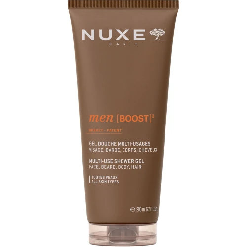 Nuxe Men Boost Wielofunkcyjny żel pod prysznic, 200 ml - Formuła 4w1 - do twarzy, ciała, włosów i brody