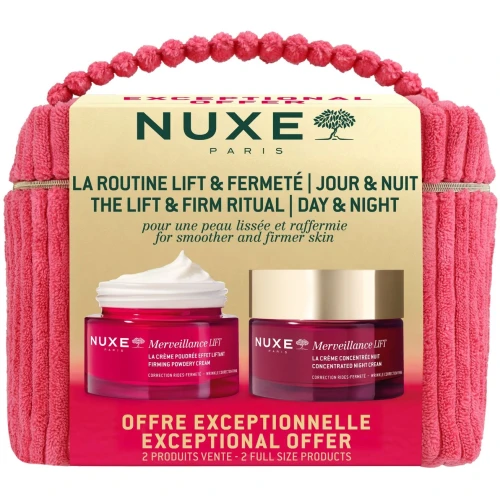 Nuxe Merveillance Lift - Zestaw w kosmetyczce, 1 sztuka - Liftingująco-ujędrniający rytuał przeciwzmarszczkowy dzień i noc