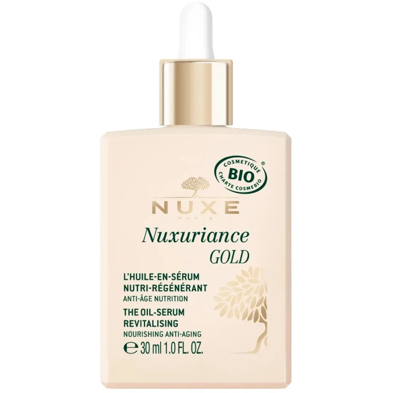 Nuxe Nuxuriance Gold, olejowe serum rewitalizujące, 30 ml  - Serum wzmacniające, regenerujące i rozświetlające skórę, do każdego typu cery