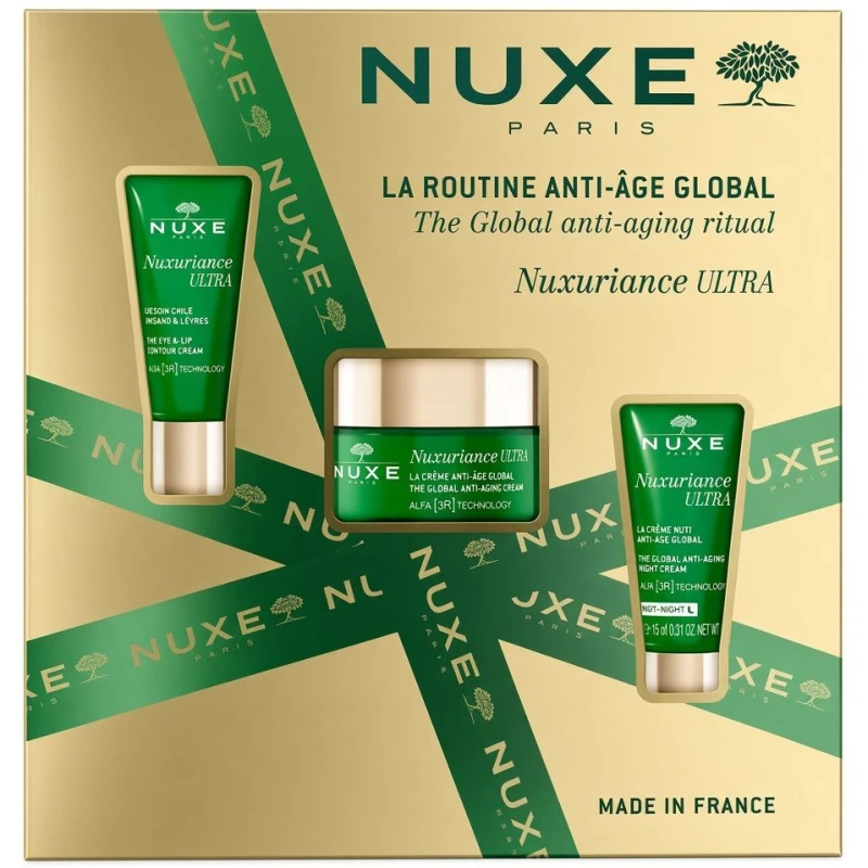 Nuxe Nuxuriance Ultra, krem na dzień 50 ml + krem na noc 15 ml + krem wokół oczu i ust 15 ml  - Zestaw przeciwstarzeniowy
