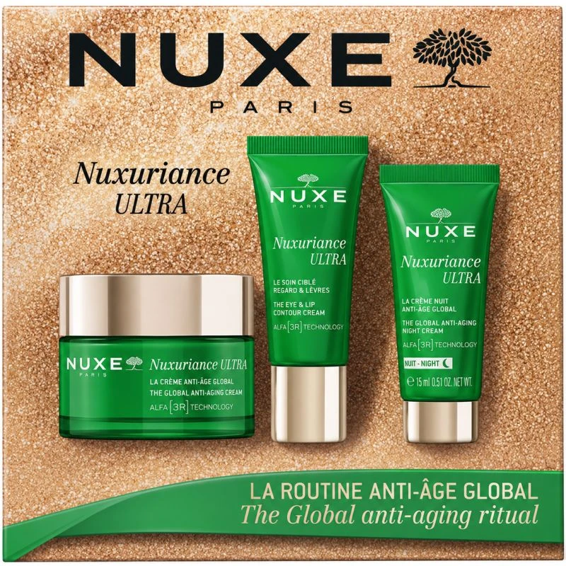 Nuxe Nuxuriance Ultra The Global Anti-Aging Ritual Zestaw - krem na dzień, 50 ml + krem pod oczy,  15 ml + krem na noc, 50 ml - Przeciw oznakom starzenia - do każdego typu skóry