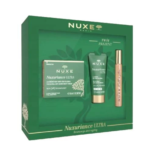Nuxe Nuxuriance Ultra Zestaw Krem na noc, 50 ml + Krem na dzień, 15 ml + Olejek roll-on, 8 ml - Do pielęgnacji przeciwstarzeniowej 