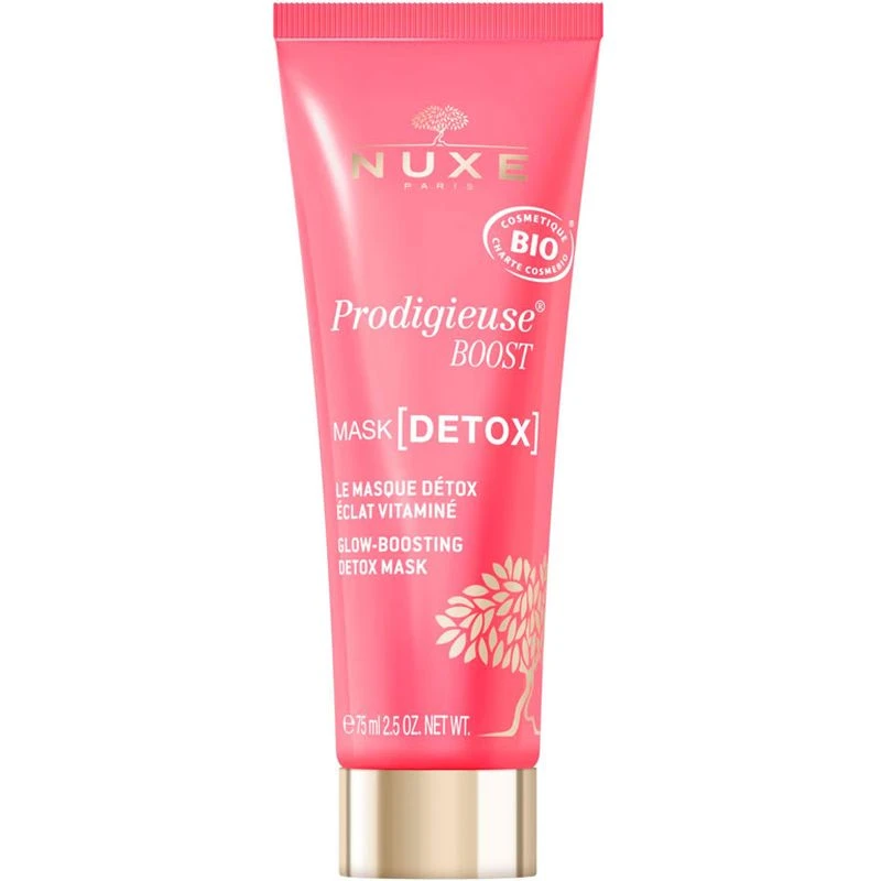 Nuxe Prodigieuse Boost Maska rozświetlająca Detox, 75 ml  - Intensywne nawilżenie i odżywienie skóry, niweluje oznaki zmęczenia i zanieczyszczeń