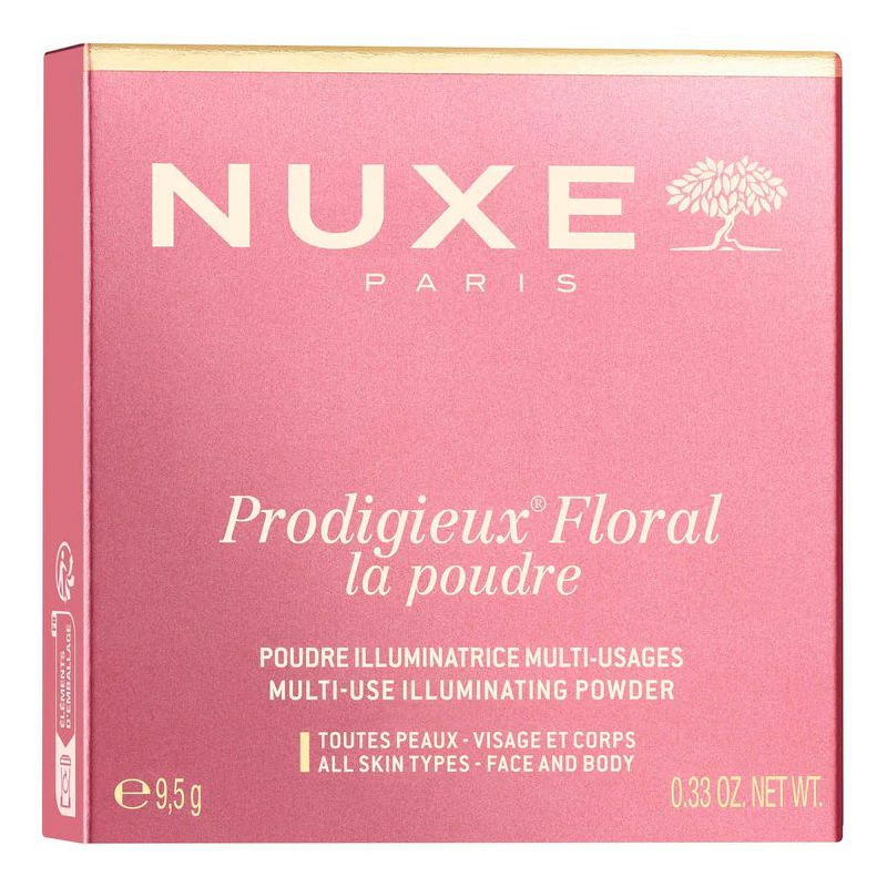 Nuxe Prodigieux Floral Rozświetlający puder do twarzy i ciała, 9,5 g - Efekt glow i naturalne rozświetlenie