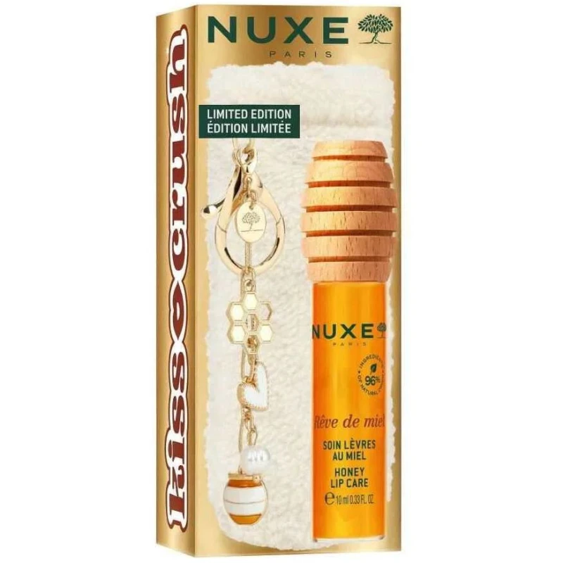 Nuxe Rêve de Miel Olejek do ust, 10 ml + etui - Regenerująca pielęgnacja ust z miodem