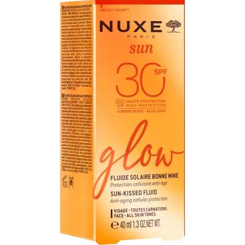 Nuxe Sun Glow Fluid z efektem skóry muśniętej słońcem SPF 30, 40 ml  - Efekt naturalnej opalenizny
