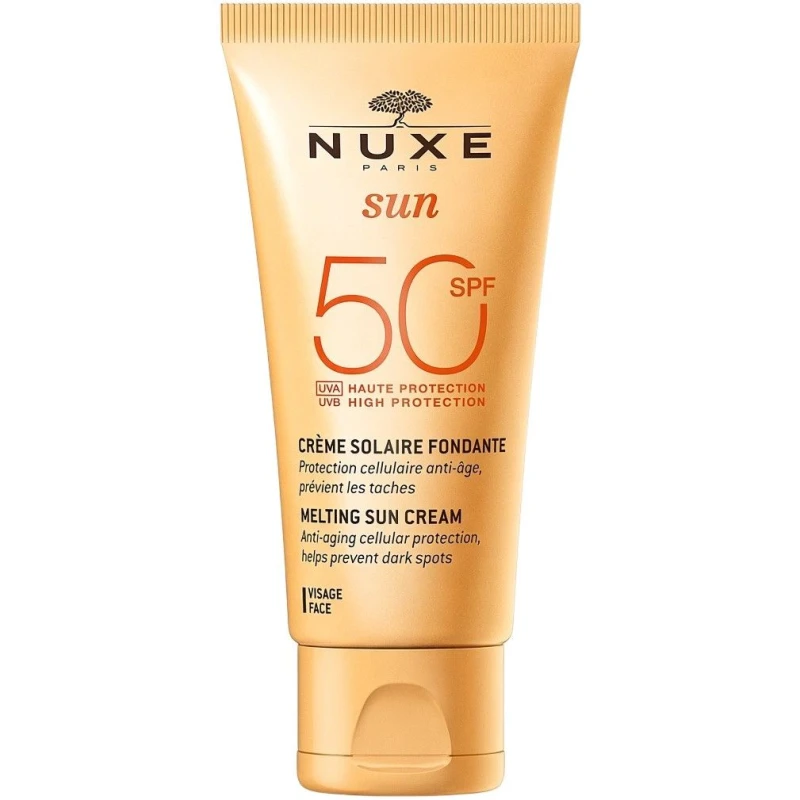 Nuxe Sun Zachwycający krem do opalania twarzy SPF 50, 50 ml - Skuteczna ochrona przed UVA/UVB, lekka i nietłusta formuła