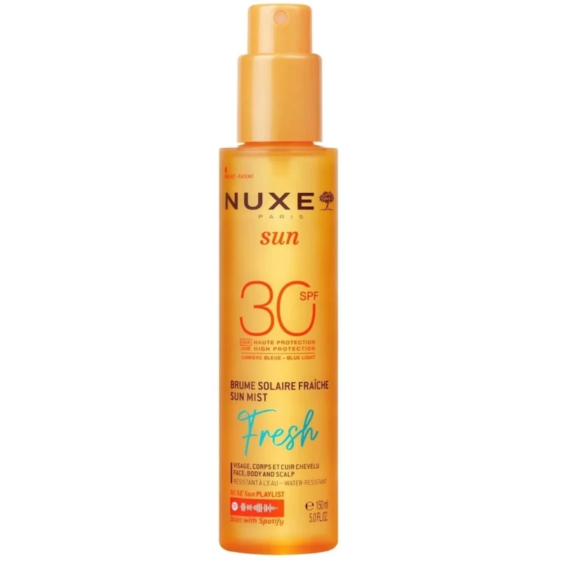Nuxe Sun Odświeżająca mgiełka ochronna SPF 30, 150 ml  - Do twarzy, ciała i skóry głowy
