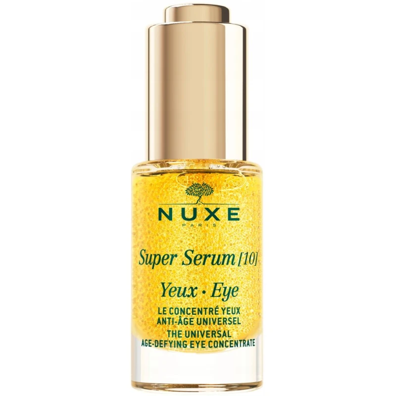 Nuxe Super Serum [10], uniwersalny koncentrat przeciwstarzeniowy pod oczy, 15 ml  - Z kwasem hialuronowym i kofeiną roślinną