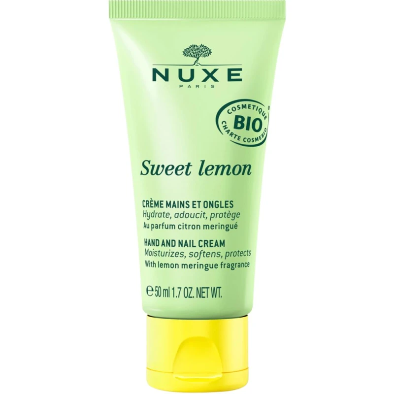 Nuxe Sweet Lemon Krem do rąk, 50 ml - Głęboko nawilża i regeneruje skórę, pozostawiając ją miękką i gładką