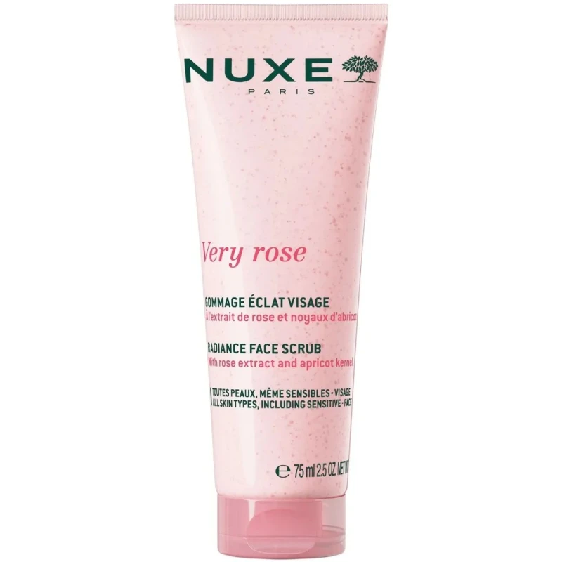 Nuxe Very Rose Peeling do twarzy rozświetlający, 75 ml - Dla wszystkich rodzajów skóry