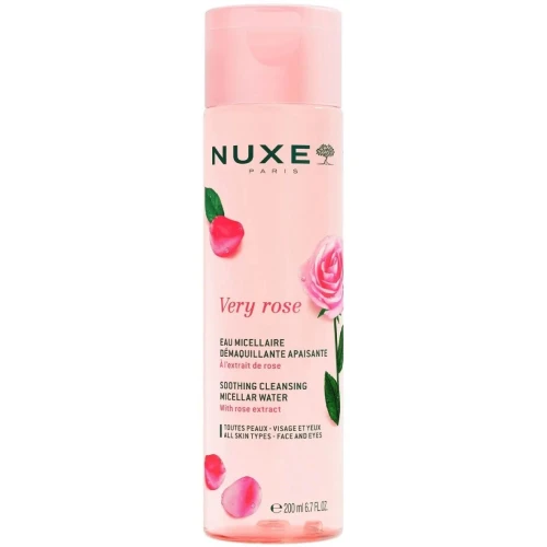 Nuxe Very Rose Łagodząca woda micelarna 3w1, 200 ml - Delikatne oczyszczanie i nawilżenie skóry