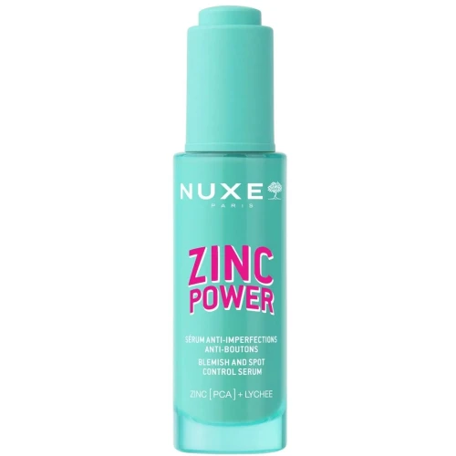 Nuxe Zinc Power Serum przeciw niedoskonałościom i wypryskom, 30 ml - Redukcja wyprysków, zwężenie porów i matowa cera