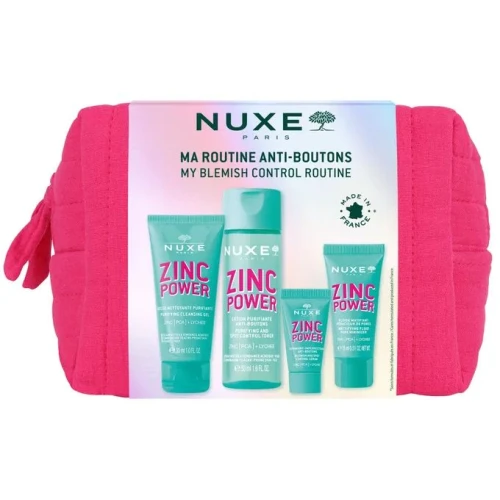Nuxe Zinc Power - Zestaw w kosmetyczce, 1 sztuka - Kompleksowa pielęgnacja oczyszczająca i redukująca niedoskonałości