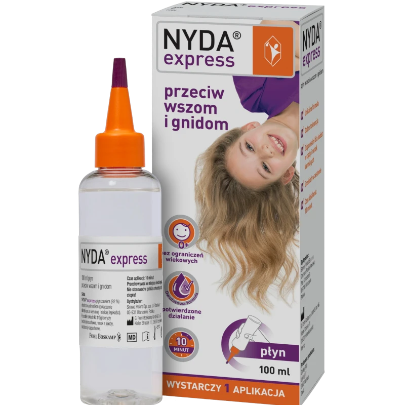 Nyda Express Płyn przeciw wszom i gnidom, 100 ml - Dla dzieci w każdym wieku