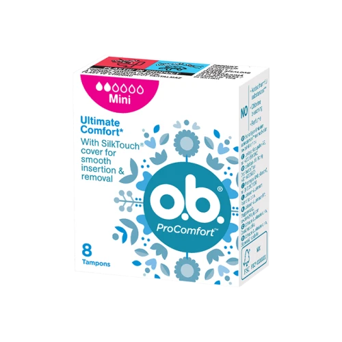 O.B. ProComfort Mini, 8 tamponów - Tampony higieniczne na niewielkie krwawienie