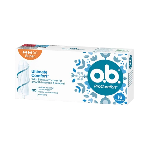 O.B. ProComfort Super, 16 tamponów - Tampony higieniczne na obfite krwawienie