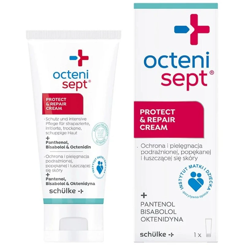 Octenisept Protect & Repair Cream, 50 ml - Chroni, intensywnie pielęgnuje i regeneruje podrażnioną, suchą i łuszczącą się skórę