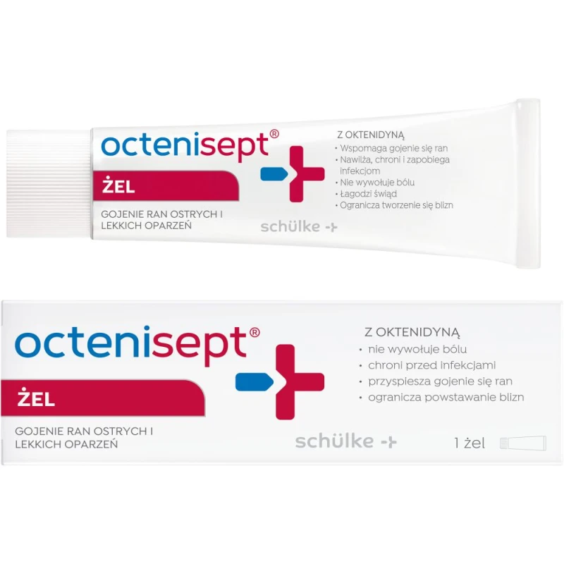 Octenisept, żel 20 ml - Do stosowania na powierzchowne trudno gojące się rany, otarcia, skaleczenia i oparzenia