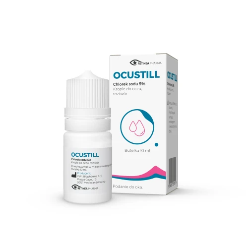 Ocustill, 10 ml - Chlorek sodu 5%, krople do oczu, roztwór
